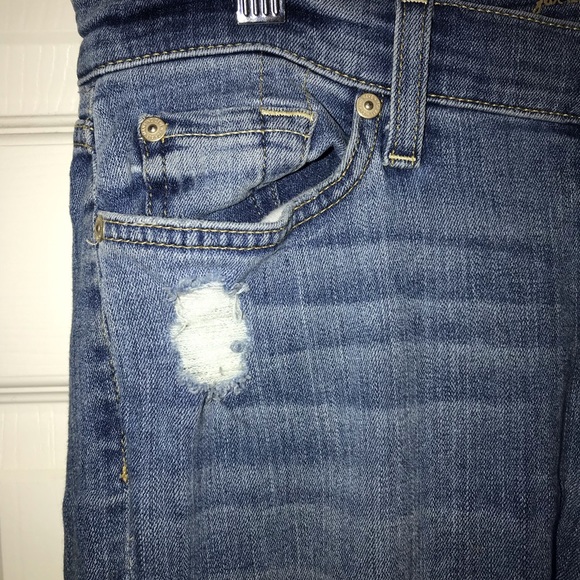 7 for All Mankind Distressed Skinny Jeans Size 27 - Picture 7 of 7
